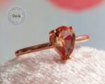 Zultanite Ring, Color Changing Ring, Luxury Ring, Turkish Ring, Teardrop Ring, Solitaire Ring, Rose Gold Ring, Statement Ring, Delicate Ring - Image 6