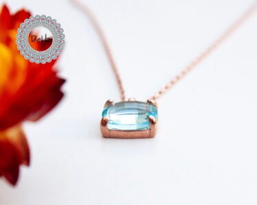 Sky Blue Topaz Necklace | December Birthstone | Sterling Silver | Topaz Necklace | Gemstone Necklace | Necklace | Gift For Her - Image 4