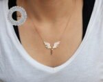 Rose Gold Angel Necklace, Angel Necklaces, Angel Jewelry, Angel Wing Necklace, Angel Jewelry, Angel Wing, Angel Gift, Everyday Necklace - Image 2