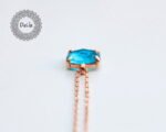 Swiss Blue Topaz Necklace, Dainty Jewelry, Rose Gold Filled, Birthday Gift, December Birthstone, Swiss Topaz Necklace, Gifts for Her - Image 6