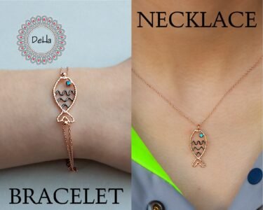 Elegant Fish Charm Bracelet – Aquamarine Blue Minimal Summer Bracelet Gift for Women - Image 4