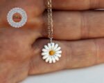 White Daisy Pendant, Daisy Charm, Daisy Pendant, Daisy Necklace, Silver Daisy, Daisy Jewelry, Daisy Flower, White Daisy, Necklace for Women - Image 6
