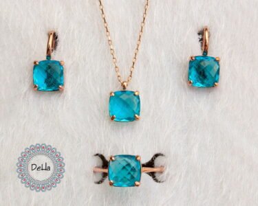 Swiss Blue Topaz Necklace, Dainty Jewelry, Rose Gold Filled, Birthday Gift, December Birthstone, Swiss Topaz Necklace, Gifts for Her - Image 10