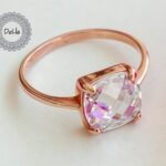 Crystal Quartz Ring - Small Stacking Ring - Clear Quartz Ring - April Birthstone Ring - Gemstone Ring - Dainty Gemstone Ring - Crystal