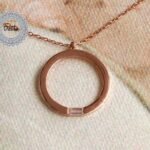 Rose Circle Necklace, Dainty Circle, Cz Pendant Necklace, Everyday Necklace, Elegant Necklace, Circle Necklace, Necklace Gift, Cz Necklace