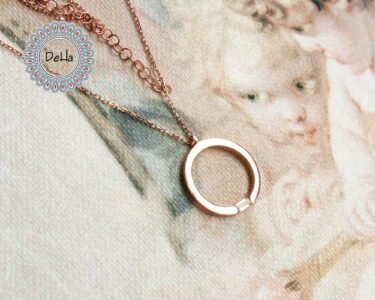 Rose Circle Necklace, Dainty Circle, Cz Pendant Necklace, Everyday Necklace, Elegant Necklace, Circle Necklace, Necklace Gift, Cz Necklace - Image 8
