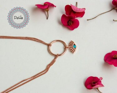 Rose Gold Evil Eye Necklace with Eyelashes, Eyelash Necklace, Evil Eye, Evil Eye Necklace, Eye Necklace, Eye, Evil, Eyelash, Mini Evil Eye - Image 7