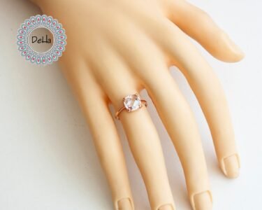 Crystal Quartz Ring 925 Sterling Silver – Dainty Stacking Ring, Clear Quartz April Birthstone Gift for Her - Image 2