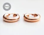 Rose Thick Hoop Earring, Chunky Hoops, Chunky Hoop Earrings, Everyday Hoops, Big Hoop Earrings, Rose Gold Hoops, Statement Hoops, Chunky - Image 3
