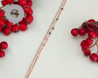 Multicolor Double Chain Bracelet 925 Sterling Silver – Rainbow Dainty Layering Bracelet, Rose Gold Jewelry Gift for Her - Image 3