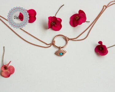 Rose Gold Evil Eye Necklace with Eyelashes, Eyelash Necklace, Evil Eye, Evil Eye Necklace, Eye Necklace, Eye, Evil, Eyelash, Mini Evil Eye - Image 6