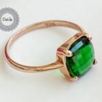 Emerald Quartz Ring, Green Quartz Ring, Emerald Quartz, Emerald Cut Ring, Emerald Cut, Quartz Ring, Minimalist Ring, Dainty Ring, Statement