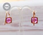 Pink Tourmaline Earrings, Rose Gold Plated, Pink Earrings, Tourmaline Jewelry, October Birthstone, Pink Stone, Gift For Her - Image 7