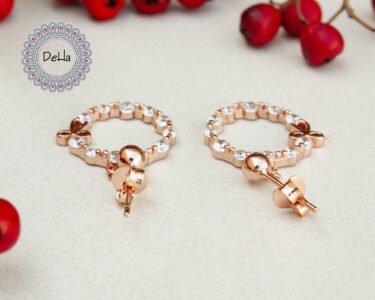 Gold Bow Earrings 925 Sterling Silver – Dainty Cute Ribbon Earrings, Minimal Jewelry Gift for Her - Image 6