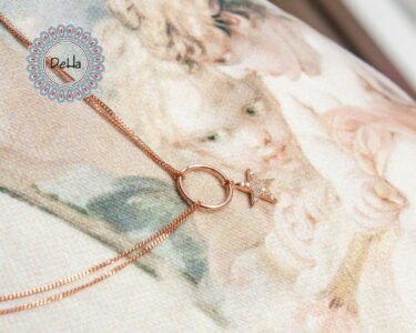 Elegant Star Pendant Necklace – CZ Hoop Circle Minimal Rose Gold Necklace for Women - Image 9