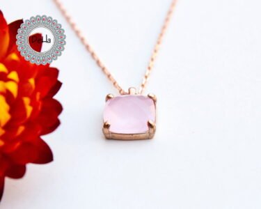 Elegant Tiny Rose Quartz Necklace 925 Sterling Silver – Dainty Pink Gemstone Pendant, Rose Gold Jewelry Gift for Her - Image 3