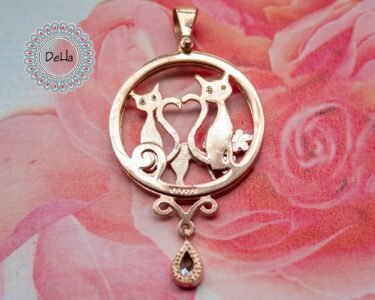 Cat Art Necklace, Cat Art Pendant, Cat Lover Jewelry, Cat Pendant, Cat Necklace, Cat Jewelry, Cat Art, Art Pendant, Cat Lover Gift, Gift for - Image 9