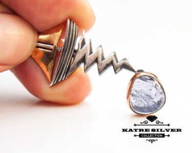 Blue Kyanite Pendant Necklace 925 Sterling Silver – Art Deco Gemstone Necklace, Elegant Jewelry Gift for Her - Image 3