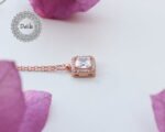 Simple Cz Necklace, Cz Solitaire, Dainty Solitaire, Solitaire Pendant, Solitaire Necklace, Rose Gold Solitaire, Minimal Necklace,Cz Necklace - Image 4