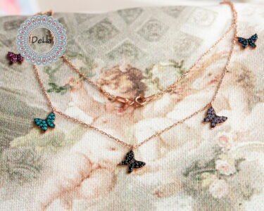 Hanging Butterflies Dangle Necklace, Butterfly Dangle, Butterfly Necklace, Butterflies, Dainty Necklace, Cz Necklace, Butterfly Gift, Dangle - Image 6