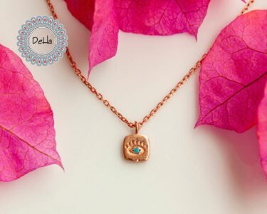 Turquoise Evil Eye, Dainty Evil Eye, Evil Eye Necklace, Eye of Protection, Turquoise Necklace, Protection Necklace, Minimalist Necklace - Image 7