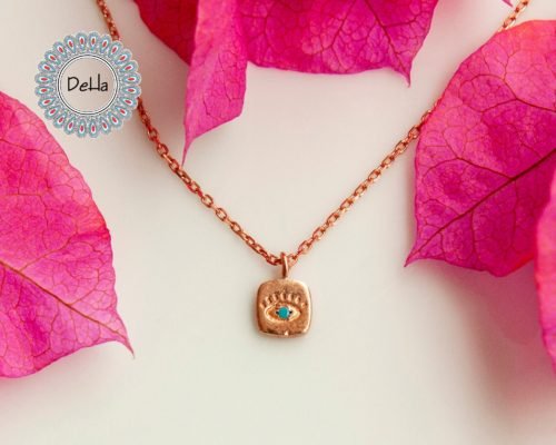 Turquoise Evil Eye, Dainty Evil Eye, Evil Eye Necklace, Eye of Protection, Turquoise Necklace, Protection Necklace, Minimalist Necklace - Image 7
