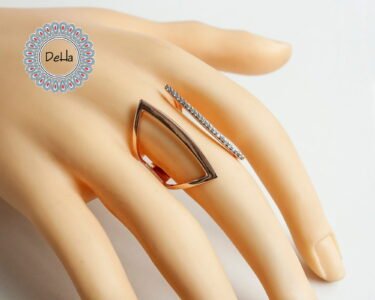 Open Cuff Ring, Open Silver Ring, Long Ring, Cuff Ring, Open Ring, Cz Ring, Designer Ring, Unique Ring, Adjustable Ring, Trendy Rings, Ring - Image 6