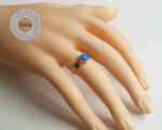 Opal Knuckle Ring, Knuckle Ring, Blue Opal Ring, Opal Ring, Stacking Ring, Adjustable Ring, Opal Jewelry, Birthstone Ring, Dainty Ring, Ring - Image 7