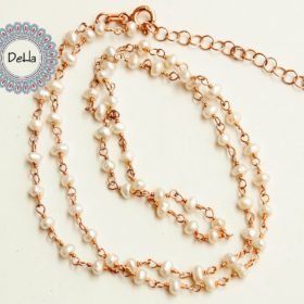 Pearl Rosary Chain, Rosary Chain, Pearl Bead Chain, Rosary Necklace, Pearl Necklace, Beaded Chain, Pearl Chain, Pearl Jewelry, Mother of Pearl