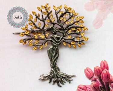 Tree of Life Brooch, Silver Tree Brooch, Tree Brooch, Statement Brooch, Tree of Life Gift, Mothers Brooch, Vintage Brooch, Gift for Her