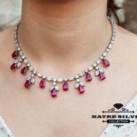 Party Wear Necklace, Wedding Necklace, Party Wear Jewelry, Necklace Set, Party Wear, Designer Necklace, Party Necklace, Ruby Necklace