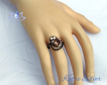 Diaspore Ring – Elegant Color Changing Handmade Designer Anniversary Ring - Image 2