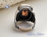 Color Changing Diaspore Ring, Mens Handmade Ring, Turkish Handmade Silver Men Ring, Ottoman Mens Ring, Gift for Him - Image 6