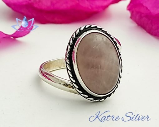 Genuine Rose Quartz Ring, Gemstone Ring, Rose Quartz Jewelry, Pink Stone Ring, Quartz Ring, Pink Quartz Ring, Gift For Her