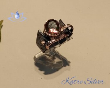 Diaspore Custom Design Ring, Custom Ring, Sterling Silver Ring, Art Deco Ring, Designer Ring, Color Changing Ring, Gift for Her - Image 9