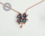 Four Leaf Mystic Topaz Pendant, Shamrock Necklace, Clover Charm, Four Leaf Clover, Lucky Necklace, Dainty Necklace, Luck Necklace, Rainbow - Image 6