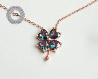 Four Leaf Clover Necklace – Elegant Mystic Topaz Lucky Pendant Gift for Women - Image 6