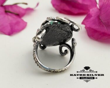 Green Turquoise Vintage Ring, Turquoise Rings, Turquoise Jewelry, Gemstone Ring, Handmade Ring, Turquoise Gift, Gift For Her - Image 7