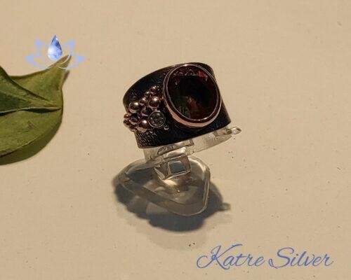 Diaspore Custom Design Ring, Sterling Silver Ring, Art Deco Ring, Custom Ring, Designer Ring, Color Changing Ring, Gift for Her - Image 9