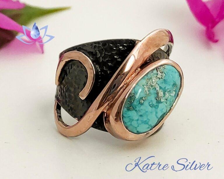 Green Turquoise Ring, Handmade Ring, Turquoise Ring, Turquoise Jewelry, Gemstone Ring, Statement Ring, Birthstone Ring, 925 Silver Ring, Boho
