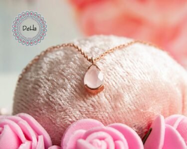 Powder Pink Necklace, Powder Pink, Pink Teardrop, Teardrop Necklace, Teardrop Pendant, Pink Pendant, Pink Jewelry, Gift Necklace, Minimalist - Image 3