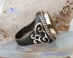 Seal of Solomon Jewish Star Talisman Islamic Power Protection Turkish Handmade Men Ring, Gift for Him - Image 5