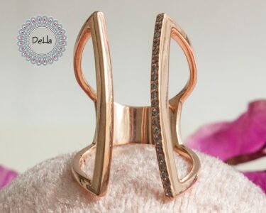 Open Cuff Ring, Open Silver Ring, Long Ring, Cuff Ring, Open Ring, Cz Ring, Designer Ring, Unique Ring, Adjustable Ring, Trendy Rings, Ring - Image 8