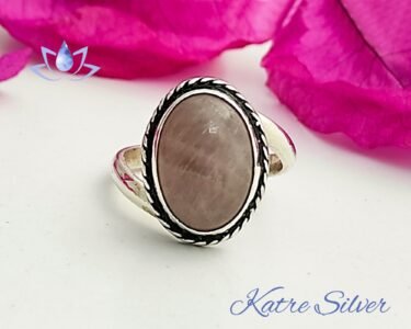 Rose Quartz Ring – Elegant Pink Gemstone Sterling Silver Ring Gift for Women - Image 3