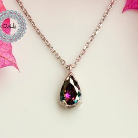 Mystic Topaz Teardrop Pendant, Mystic Topaz Pendant, Topaz Pendant, Topaz Necklace, Topaz Jewelry, Teardrop Necklace, Minimalist Necklace