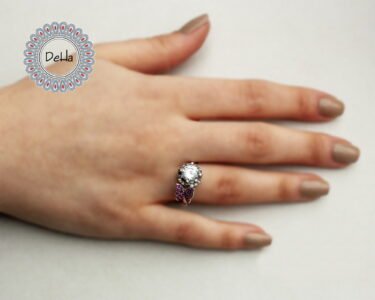 Pink Butterfly Ring – Elegant Solitaire Minimal Ring Gift for Women - Image 4