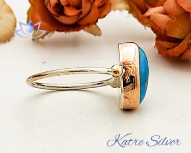 Blue Turquoise Ring, Turquoise Ring, Sterling Silver Ring, Turquoise Jewelry, Navajo Ring, Southwest Ring, Gift For Her - Image 5