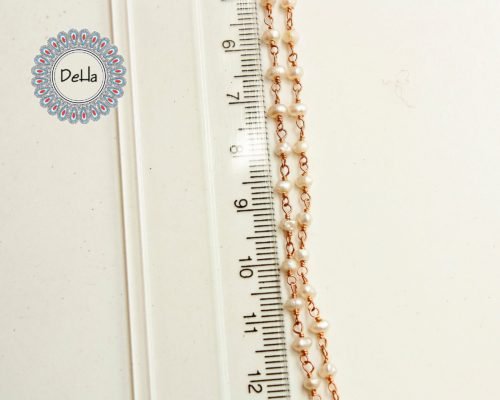 Pearl Rosary Chain, Rosary Chain, Pearl Bead Chain, Rosary Necklace, Pearl Necklace, Beaded Chain, Pearl Chain, Pearl Jewelry, Mother of Pearl - Image 7