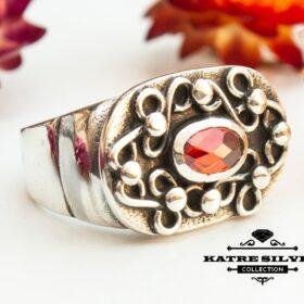 Red Stone Statement Ring, Red Stone Ring, Handmade Ring, Boho Ring, Vintage Ring, Unique Ring, Red Ring, 925 Silver Ring, Designer Ring