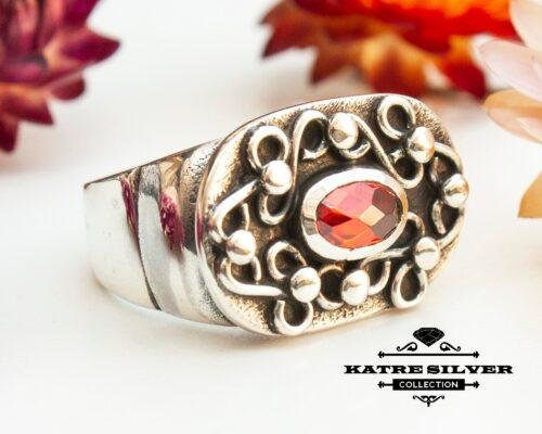 Red Stone Statement Ring, Red Stone Ring, Handmade Ring, Boho Ring, Vintage Ring, Unique Ring, Red Ring, 925 Silver Ring, Designer Ring